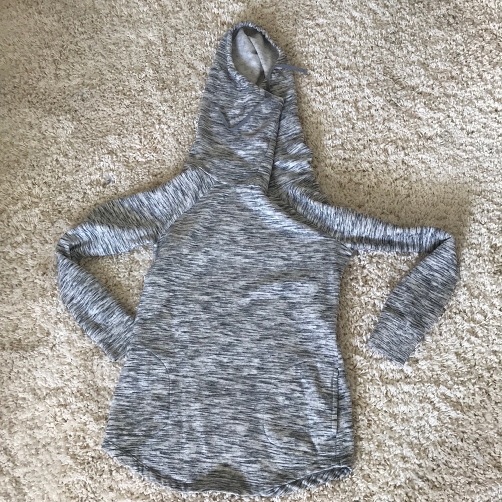 Cowl neck athletic sweatshirt